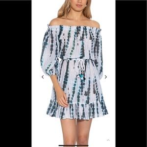 Shoshanna sea glass tie dye cover up dress Large